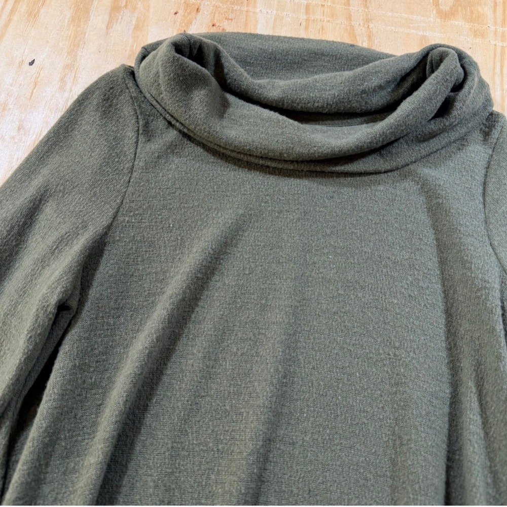 Anthropologie Maeve Olive Green Cowl Neck Tunic Top XL Boho Flowy Cozy - Picture 8 of 10